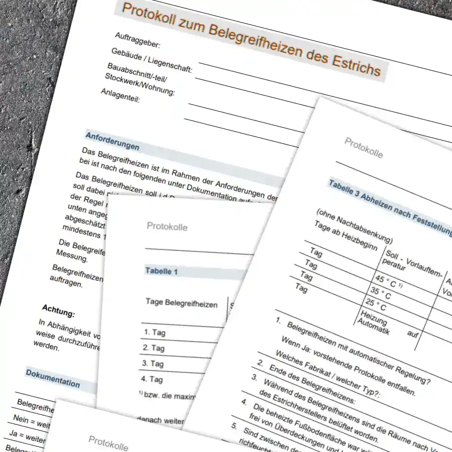 CM-Messung Estrich Bautrocknung Ingolstadt – Protokoll für Folgegewerke